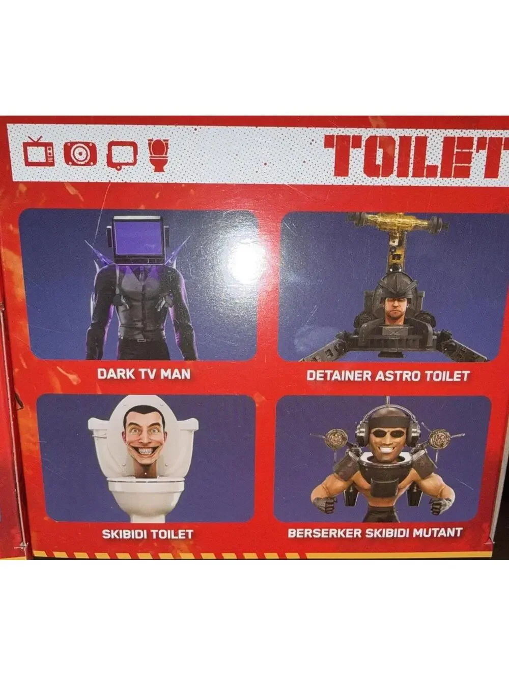 Lot Of TWO Skibidi Toilet Deluxe Figure Series Dark TV Man And Berserker Skibidi